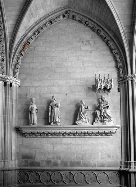 Aingeru organo portatibo jolea Iruñeko Katedralean, Epifania koroatzen duen arkiboltan. (Arg: JMBA – J. I. Larraioz)