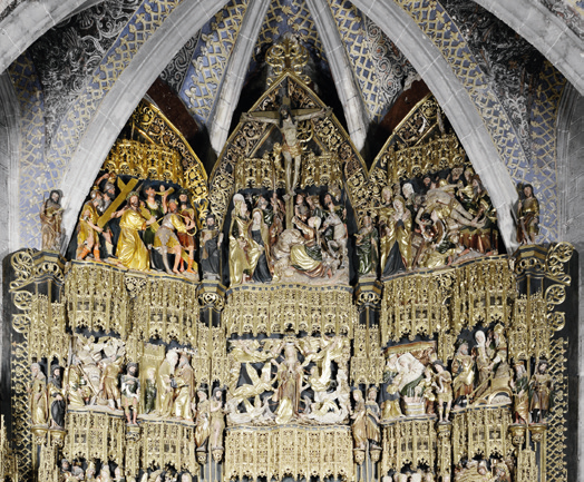 Arteko Ama Birjinaren santutegiko Kalbarioko bidea eszenako adar-jolea. (Arg,: E. X. Dueñas)