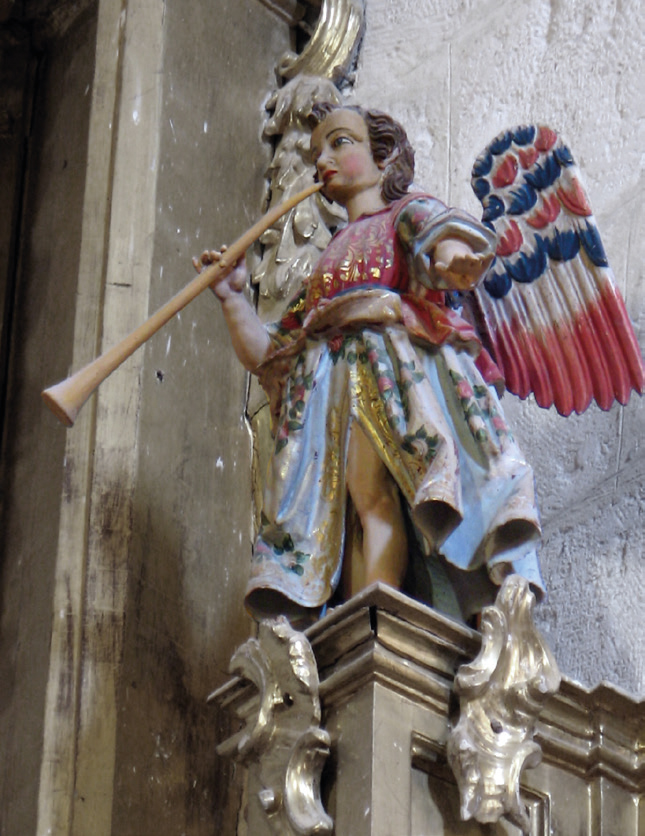 Done Bikendi Haraneko elizako bi tronpeta joleak. (Arg.: Aintzane Erkizia)