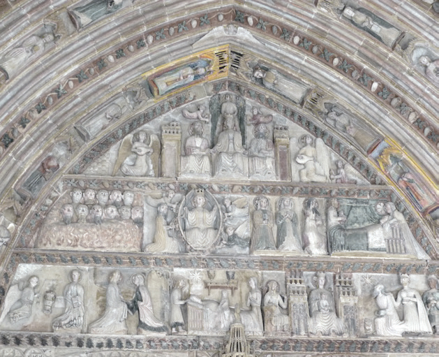 Aingeru korneta joleak Debako Santa Maria elizako atarian (Arg.: JMBA)