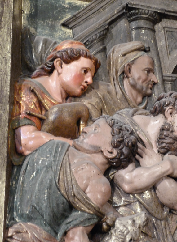 Urrozko Eliza parrokialeko erretaulako xirolarru-jolea. (Arg.: JMBA)