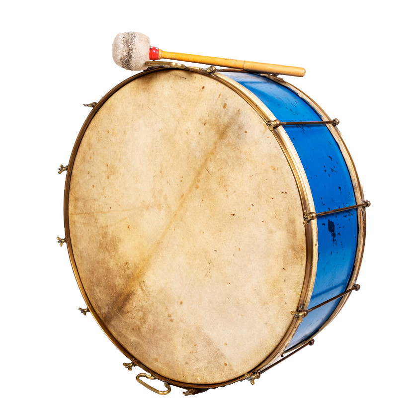 Tafallako Musika Bandarena izan zen bonbo zaharra. JMBA Bilduma, 1022. zk. (Arg.: O. Zapirain - Soinuenea)