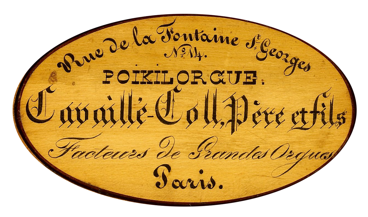 Cavaillé-Coll egilearen poïkilorgue hau Pariseko Musée de la musique museoaren bildumako E.1909 pieza da. (Arg.: Claude Germain. Iturria: MIMO)